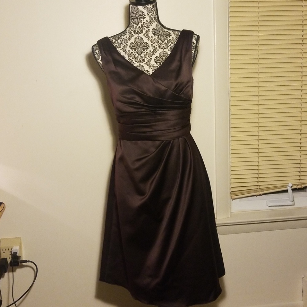 David's Bridal Sleeveless Satin Dress